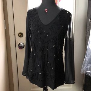 Kenar black dressy top/blouse. Large